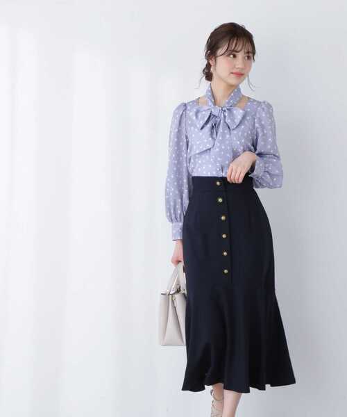 PROPORTION BODY DRESSING(プロポーションボディドレッシング)の「フロント釦マーメイドスカート / 1213120302(スカート・レディース・ネイビー/カーキ/イエロー・MEDIUM/SMALL)」の9枚目の写真