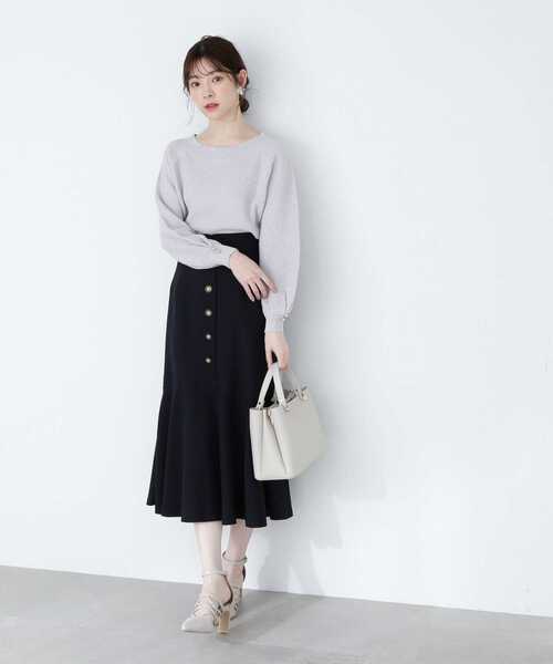 PROPORTION BODY DRESSING(プロポーションボディドレッシング)の「フロント釦マーメイドスカート / 1213120302(スカート・レディース・ネイビー/カーキ/イエロー・MEDIUM/SMALL)」の12枚目の写真