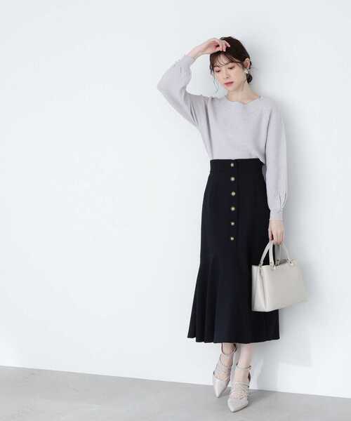 PROPORTION BODY DRESSING(プロポーションボディドレッシング)の「フロント釦マーメイドスカート / 1213120302(スカート・レディース・ネイビー/カーキ/イエロー・MEDIUM/SMALL)」の13枚目の写真