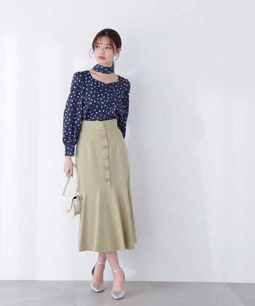 PROPORTION BODY DRESSING(プロポーションボディドレッシング)の「フロント釦マーメイドスカート / 1213120302(スカート・レディース・ネイビー/カーキ/イエロー・MEDIUM/SMALL)」の16枚目の写真
