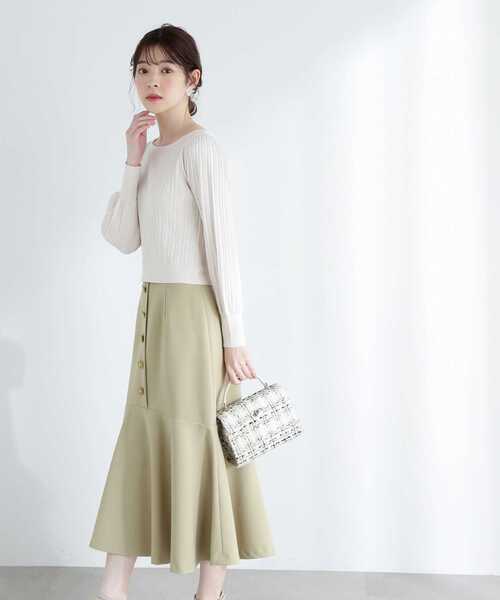 PROPORTION BODY DRESSING(プロポーションボディドレッシング)の「フロント釦マーメイドスカート / 1213120302(スカート・レディース・ネイビー/カーキ/イエロー・MEDIUM/SMALL)」の19枚目の写真