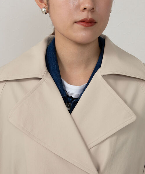 NOLLEY’S（ノーリーズ）の「ウォッシャブルトレンチコート（トレンチコート・レディース・ミント/ベージュ・36/38）」の16枚目の写真