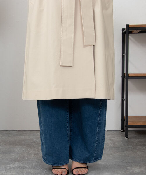 NOLLEY’S（ノーリーズ）の「ウォッシャブルトレンチコート（トレンチコート・レディース・ミント/ベージュ・36/38）」の12枚目の写真