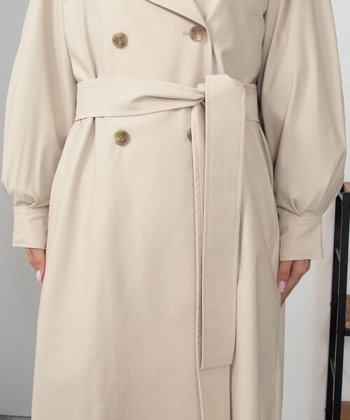 NOLLEY’S（ノーリーズ）の「ウォッシャブルトレンチコート（トレンチコート・レディース・ミント/ベージュ・36/38）」の7枚目の写真