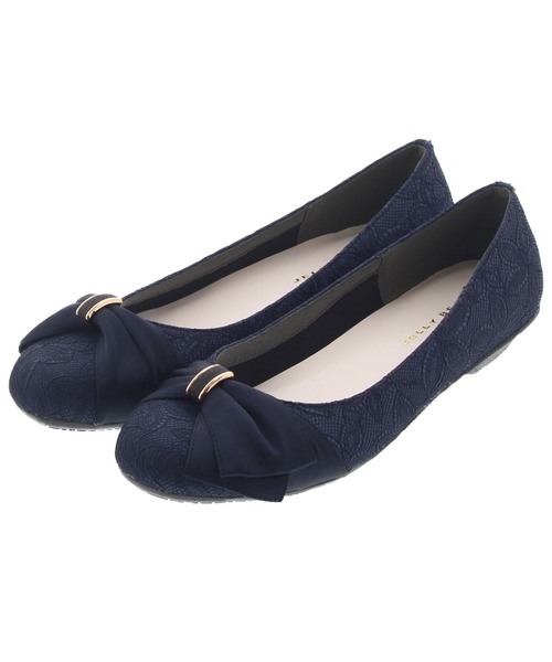 JELLY BEANS（ジェリービーンズ）の「【WEB限定】ターバンリボンモールドソールパンプス【バレエコア】＜クッション性抜群！歩きやすい！＞(217-10274)JELLY BEANS(ジェリービーンズ)（パンプス・レディース・ネイビー/ベージュ系/ブラック・22.5/23/23.5/24/24.5）」の9枚目の写真