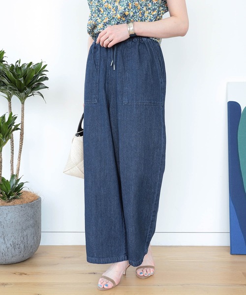 ⭐︎ゆゆ⭐︎ビームス　BEAMS HEART / リネンデニム イージーパンツ BEAMS HEART（ビームス ハート）リネン混 デニム イージーパンツ