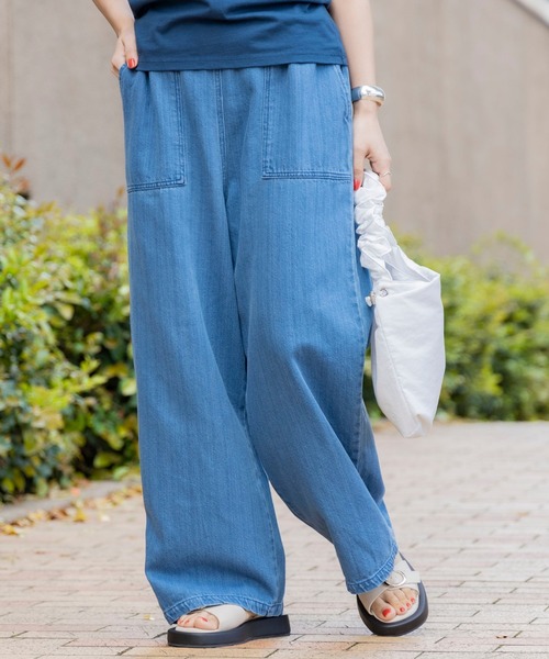 BEAMS HEART（ビームスハート）の「リネン混 デニム イージーパンツ