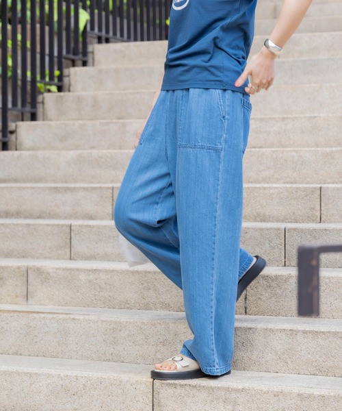 BEAMS HEART（ビームスハート）の「リネン混 デニム イージーパンツ