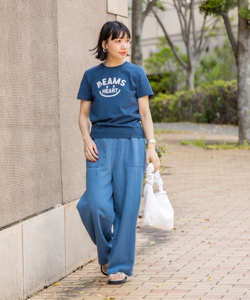 BEAMS HEART（ビームスハート）の「リネン混 デニム イージーパンツ