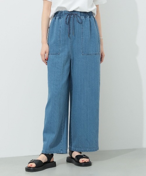 BEAMS HEART（ビームスハート）の「リネン混 デニム イージーパンツ（デニムパンツ・レディース・インディゴブルー/ブルー系その他・FREE）」の12枚目の写真