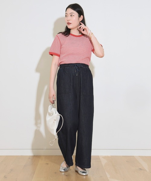 BEAMS HEART（ビームスハート）の「リネン混 デニム イージーパンツ（デニムパンツ・レディース・インディゴブルー/ブルー系その他・FREE）」の19枚目の写真