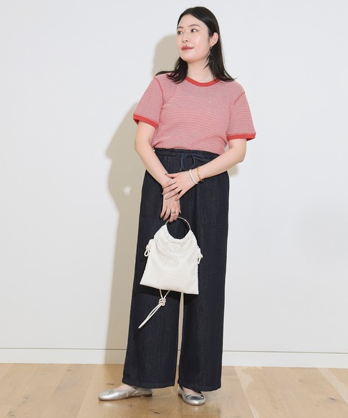 BEAMS HEART（ビームスハート）の「リネン混 デニム イージーパンツ（デニムパンツ・レディース・インディゴブルー/ブルー系その他・FREE）」の20枚目の写真