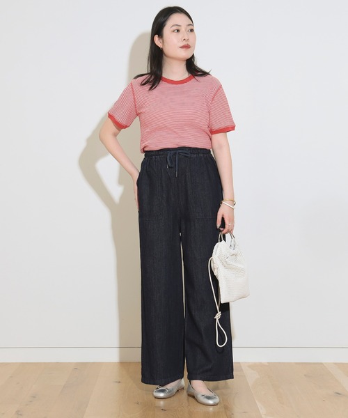 BEAMS HEART（ビームスハート）の「リネン混 デニム イージーパンツ（デニムパンツ・レディース・インディゴブルー/ブルー系その他・FREE）」の21枚目の写真