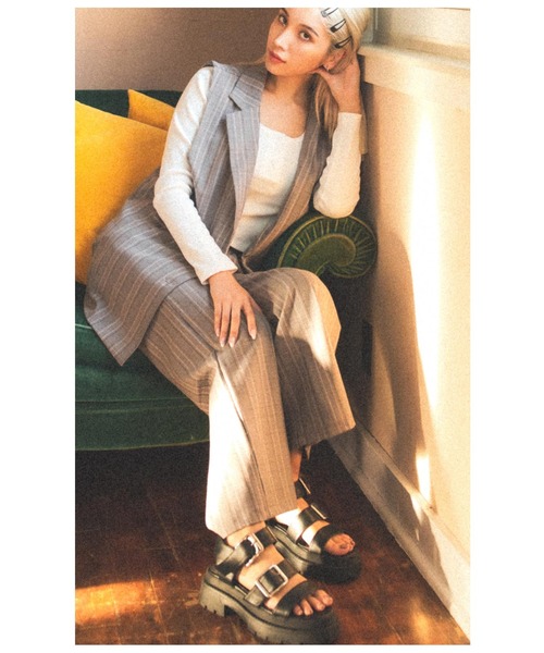 ANAP（アナップ）の「厚底シルバーバックルサンダル（サンダル・レディース・ブラック/ホワイト・M/L/S）」の5枚目の写真