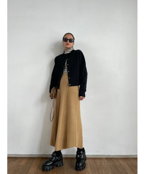 TRUNC(トランクエイティーエイト)の「3WAY Snap Knit Cardigan(カーディガン/ボレロ・レディース・ホワイト×ブラック/ブラック・FREE)」の15枚目の写真