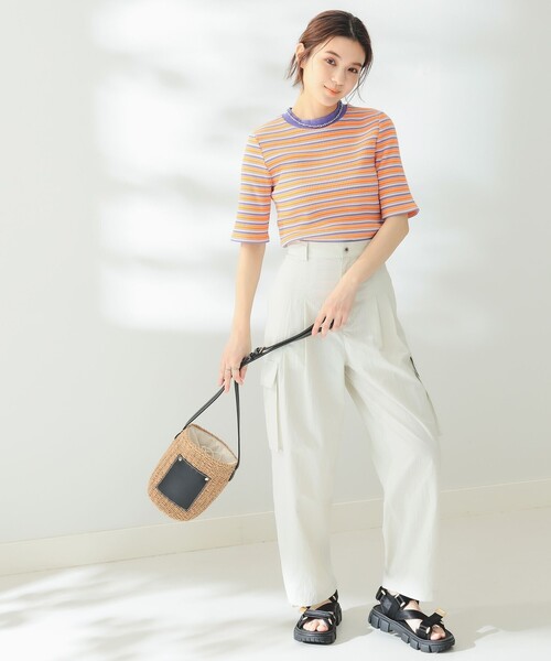 B:MING by BEAMS(ビーミングバイビームス)の「B:MING by BEAMS / 撥水 カーゴパンツ(カーゴパンツ・レディース・アイボリー系/ライム・SMALL/MEDIUM)」の4枚目の写真