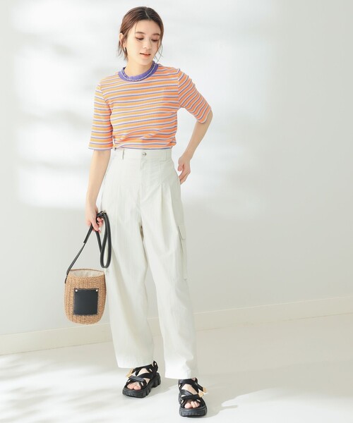 B:MING by BEAMS(ビーミングバイビームス)の「B:MING by BEAMS / 撥水 カーゴパンツ(カーゴパンツ・レディース・アイボリー系/ライム・SMALL/MEDIUM)」の2枚目の写真