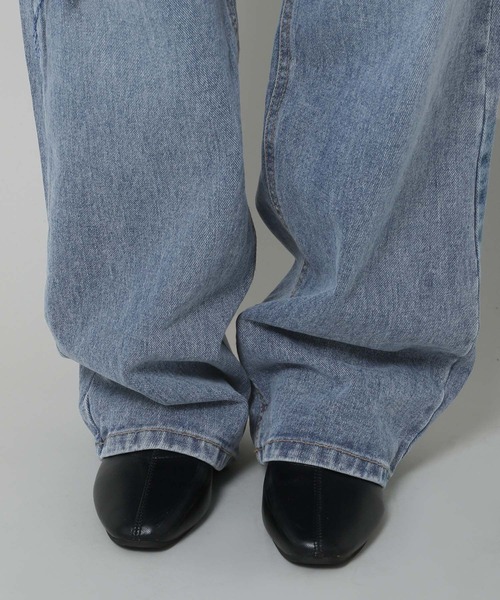 ALAND（エーランド）の「3.3 Field Trip／リップドワイドパンツ　2193366（デニムパンツ・レディース・ブルー・SMALL/MEDIUM）」の9枚目の写真