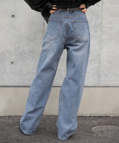 ALAND（エーランド）の「3.3 Field Trip／リップドワイドパンツ　2193366（デニムパンツ・レディース・ブルー・SMALL/MEDIUM）」の2枚目の写真