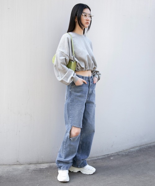 ALAND（エーランド）の「3.3 Field Trip／リップドワイドパンツ　2193366（デニムパンツ・レディース・ブルー・SMALL/MEDIUM）」の19枚目の写真