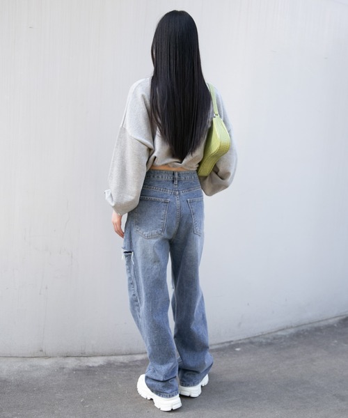 ALAND（エーランド）の「3.3 Field Trip／リップドワイドパンツ　2193366（デニムパンツ・レディース・ブルー・SMALL/MEDIUM）」の20枚目の写真