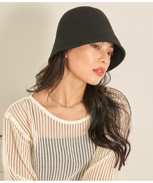 ANAP（アナップ）の「チューリップハット（ハット・レディース・アイボリー/ブラック・FREE）」の2枚目の写真