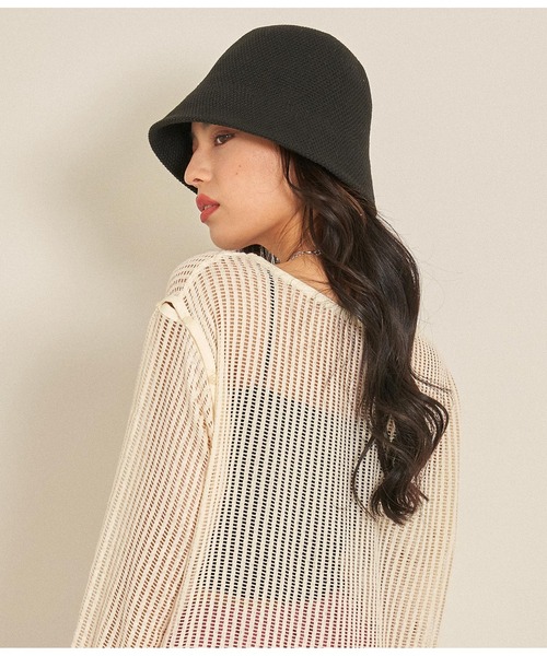 ANAP（アナップ）の「チューリップハット（ハット・レディース・アイボリー/ブラック・FREE）」の6枚目の写真