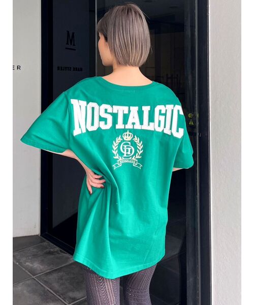 GYDA（ジェイダ）の「NOSTALGIC ポケットBIG Tシャツ（Tシャツ/カットソー・レディース・グリーン/チャコールグレー/オフホワイト・FREE）」の3枚目の写真