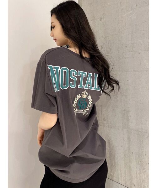 GYDA（ジェイダ）の「NOSTALGIC ポケットBIG Tシャツ（Tシャツ/カットソー・レディース・グリーン/チャコールグレー/オフホワイト・FREE）」の4枚目の写真