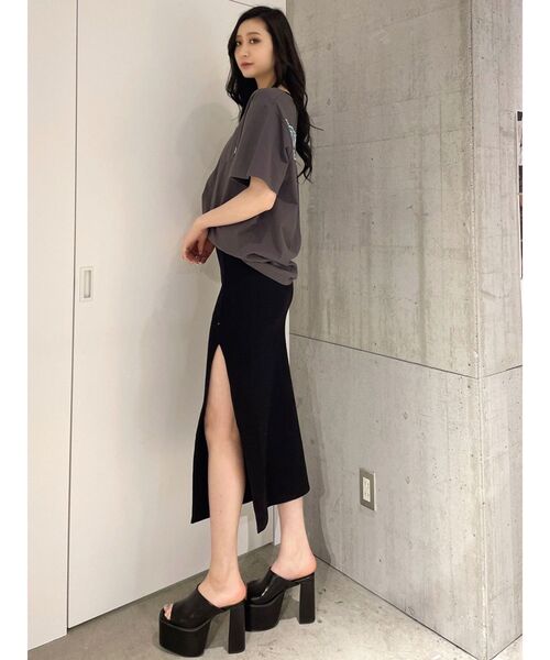 GYDA（ジェイダ）の「NOSTALGIC ポケットBIG Tシャツ（Tシャツ/カットソー・レディース・グリーン/チャコールグレー/オフホワイト・FREE）」の7枚目の写真