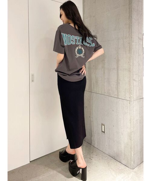 GYDA（ジェイダ）の「NOSTALGIC ポケットBIG Tシャツ（Tシャツ/カットソー・レディース・グリーン/チャコールグレー/オフホワイト・FREE）」の8枚目の写真