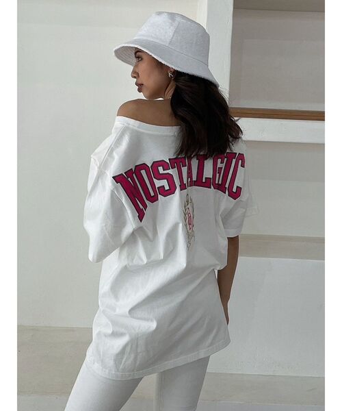 GYDA（ジェイダ）の「NOSTALGIC ポケットBIG Tシャツ（Tシャツ/カットソー・レディース・グリーン/チャコールグレー/オフホワイト・FREE）」の12枚目の写真