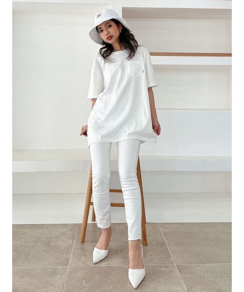 GYDA（ジェイダ）の「NOSTALGIC ポケットBIG Tシャツ（Tシャツ/カットソー・レディース・グリーン/チャコールグレー/オフホワイト・FREE）」の19枚目の写真