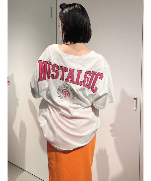 GYDA（ジェイダ）の「NOSTALGIC ポケットBIG Tシャツ（Tシャツ/カットソー・レディース・グリーン/チャコールグレー/オフホワイト・FREE）」の22枚目の写真