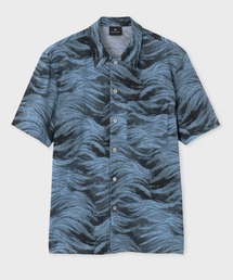 979 新品 ポールスミス ボタンダウン シャツ プリント 半袖シャツ L Paul Smith｜ポール・スミスのシャツ/ブラウス（ボタンダウン