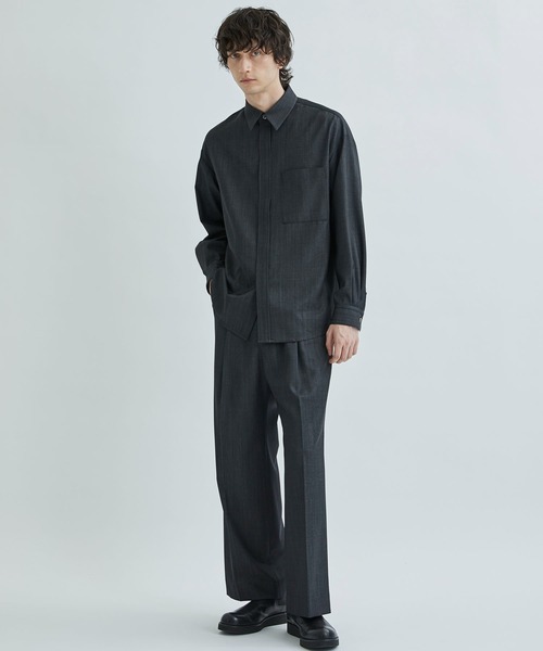 city(シティ)の「DENIM SHIRTS/オーバーサイズデニムシャツ(シャツ/ブラウス・メンズ・ブラック/ネイビー・1/2)」の3枚目の写真