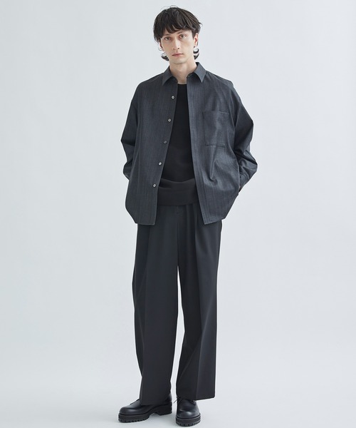 city(シティ)の「DENIM SHIRTS/オーバーサイズデニムシャツ(シャツ/ブラウス・メンズ・ブラック/ネイビー・1/2)」の22枚目の写真