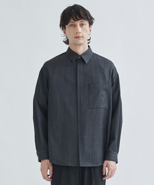 city(シティ)の「DENIM SHIRTS/オーバーサイズデニムシャツ(シャツ/ブラウス・メンズ・ブラック/ネイビー・1/2)」の21枚目の写真