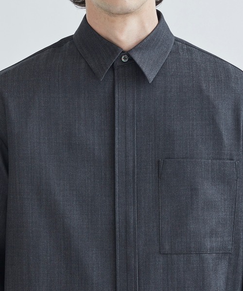 city(シティ)の「DENIM SHIRTS/オーバーサイズデニムシャツ(シャツ/ブラウス・メンズ・ブラック/ネイビー・1/2)」の18枚目の写真