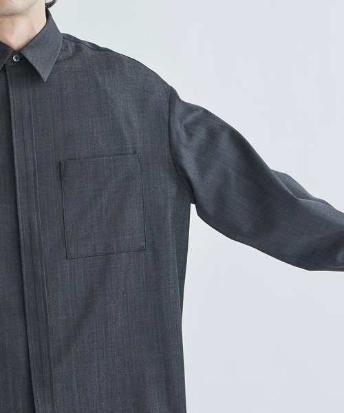 city(シティ)の「DENIM SHIRTS/オーバーサイズデニムシャツ(シャツ/ブラウス・メンズ・ブラック/ネイビー・1/2)」の17枚目の写真