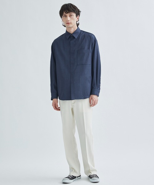 city(シティ)の「DENIM SHIRTS/オーバーサイズデニムシャツ(シャツ/ブラウス・メンズ・ブラック/ネイビー・1/2)」の13枚目の写真
