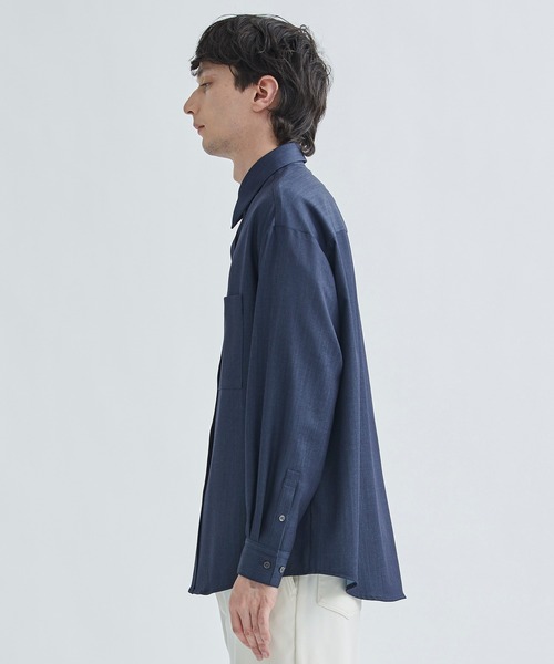 city(シティ)の「DENIM SHIRTS/オーバーサイズデニムシャツ(シャツ/ブラウス・メンズ・ブラック/ネイビー・1/2)」の11枚目の写真