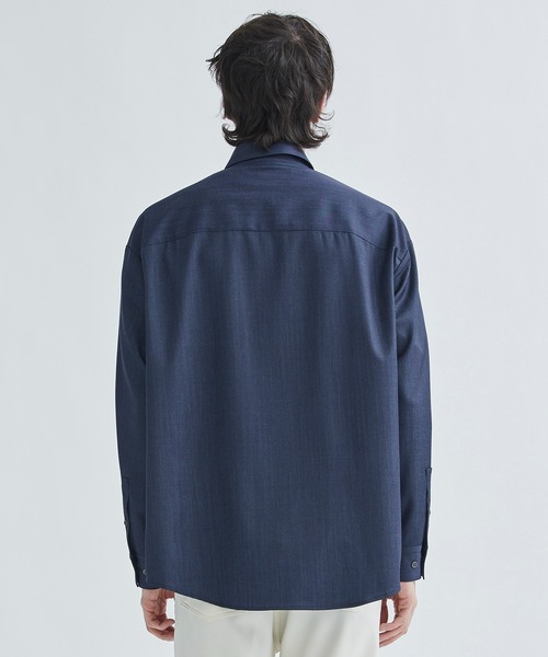 city(シティ)の「DENIM SHIRTS/オーバーサイズデニムシャツ(シャツ/ブラウス・メンズ・ブラック/ネイビー・1/2)」の10枚目の写真