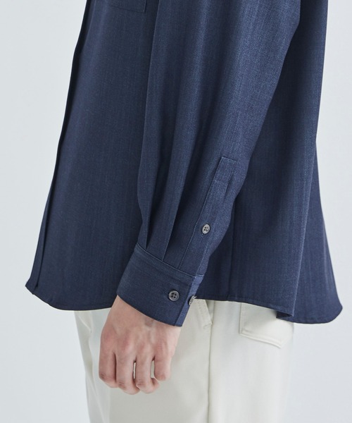 city(シティ)の「DENIM SHIRTS/オーバーサイズデニムシャツ(シャツ/ブラウス・メンズ・ブラック/ネイビー・1/2)」の7枚目の写真