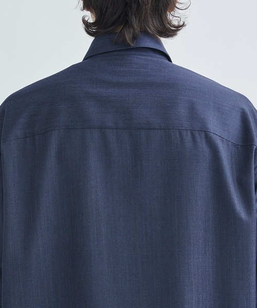city(シティ)の「DENIM SHIRTS/オーバーサイズデニムシャツ(シャツ/ブラウス・メンズ・ブラック/ネイビー・1/2)」の5枚目の写真