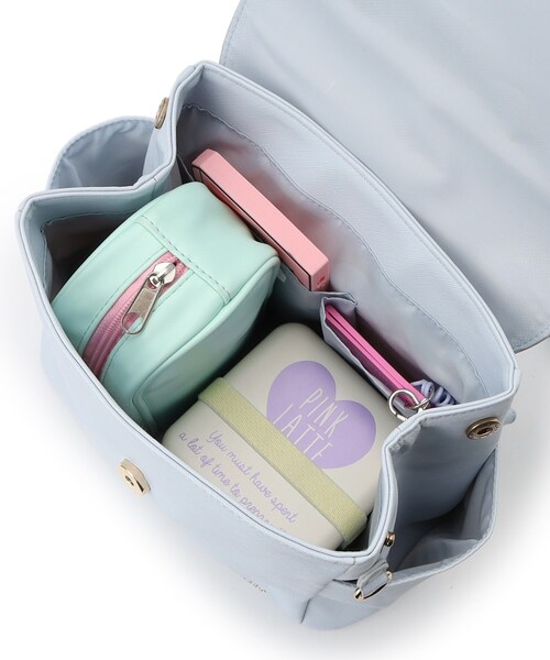 PINK-latte（ピンクラテ）の「◆ハートバックルベルトリュック（バックパック/リュック・キッズ・アイボリー/ライトブルー/ブラック・00）」の17枚目の写真