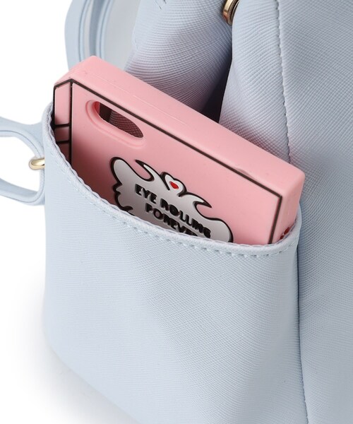 PINK-latte（ピンクラテ）の「◆ハートバックルベルトリュック（バックパック/リュック・キッズ・アイボリー/ライトブルー/ブラック・00）」の5枚目の写真