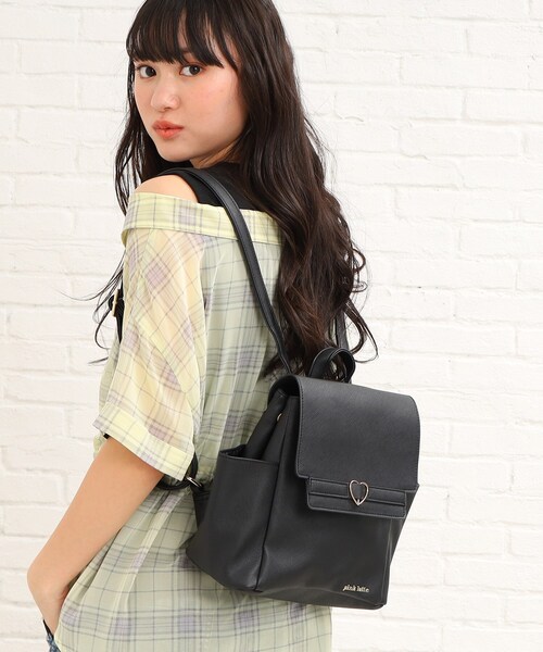 PINK-latte（ピンクラテ）の「◆ハートバックルベルトリュック（バックパック/リュック・キッズ・アイボリー/ライトブルー/ブラック・00）」の18枚目の写真