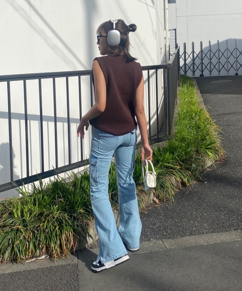 SHAGGIE(シャギー)の「フロントロゴニットタンクベスト(ニット/セーター・レディース・ナチュラル/ブラウン・FREE)」の19枚目の写真