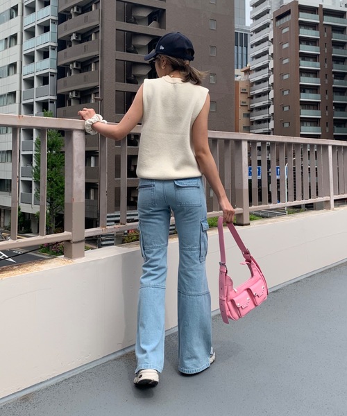 SHAGGIE(シャギー)の「フロントロゴニットタンクベスト(ニット/セーター・レディース・ナチュラル/ブラウン・FREE)」の18枚目の写真